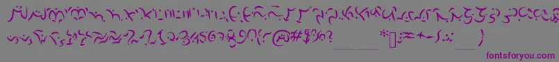 Шрифт Elvish – фиолетовые шрифты на сером фоне