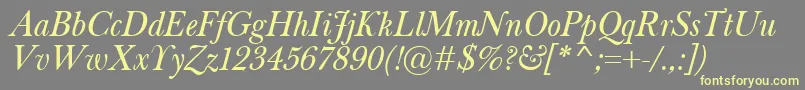 Más sobre la fuente BaskervilleClassicoItalic fuente BaskervilleClassicoItalic – Fuentes Amarillas Sobre Fondo Gris