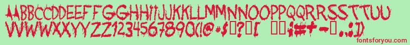 Acquaintance Font – Red Fonts on Green Background