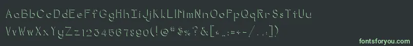 Negativespace Font – Green Fonts on Black Background