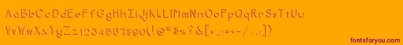 Negativespace Font – Purple Fonts on Orange Background