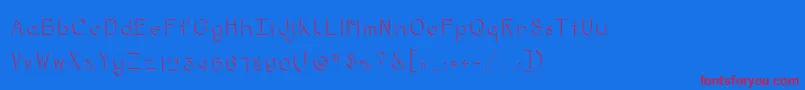 Negativespace Font – Red Fonts on Blue Background