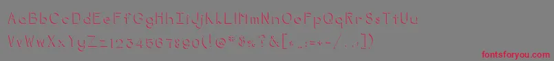 Negativespace Font – Red Fonts on Gray Background