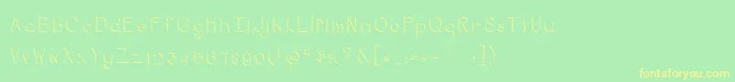 Negativespace Font – Yellow Fonts on Green Background