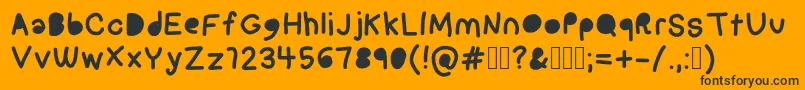 Pocket Font – Black Fonts on Orange Background