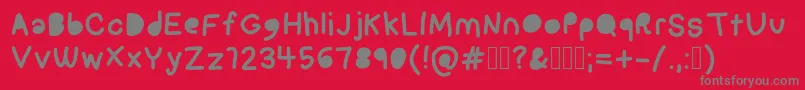 Pocket Font – Gray Fonts on Red Background