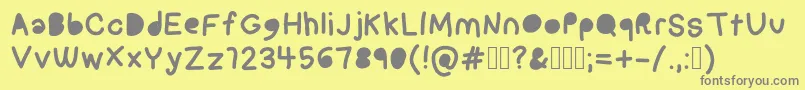 フォントPocket – 黄色の背景に灰色の文字
