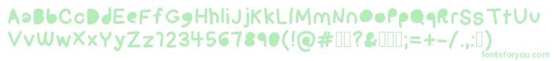 Pocket Font – Green Fonts on White Background