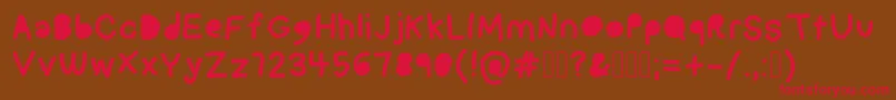 Pocket Font – Red Fonts on Brown Background