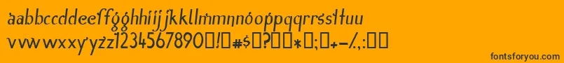 Inn Font – Black Fonts on Orange Background