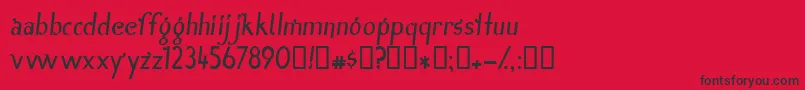 Inn Font – Black Fonts on Red Background