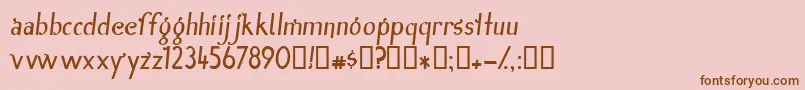 Inn Font – Brown Fonts on Pink Background