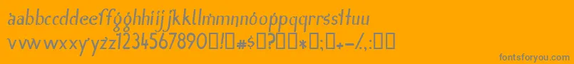 Inn Font – Gray Fonts on Orange Background