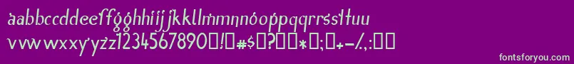 Inn Font – Green Fonts on Purple Background