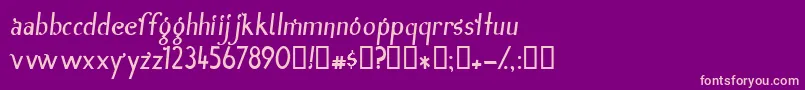 Inn Font – Pink Fonts on Purple Background