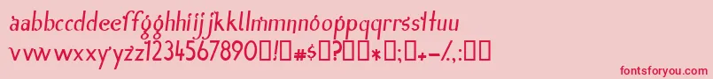 Inn Font – Red Fonts on Pink Background