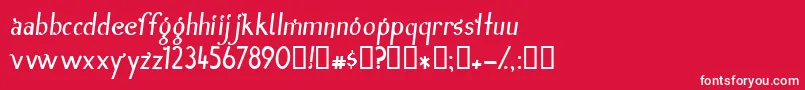 Inn Font – White Fonts on Red Background