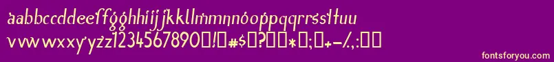 Inn Font – Yellow Fonts on Purple Background