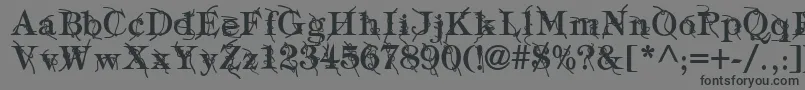 フォントTypographyTiesBold – 黒い文字の灰色の背景