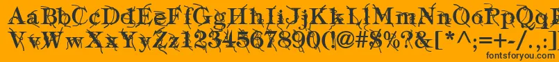 fuente TypographyTiesBold – Fuentes Negras Sobre Fondo Naranja