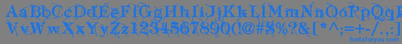 TypographyTiesBold Font – Blue Fonts on Gray Background