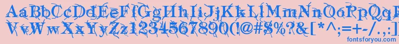 fuente TypographyTiesBold – Fuentes Azules Sobre Fondo Rosa