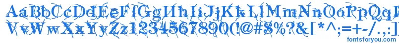 fuente TypographyTiesBold – Fuentes Azules Sobre Fondo Blanco