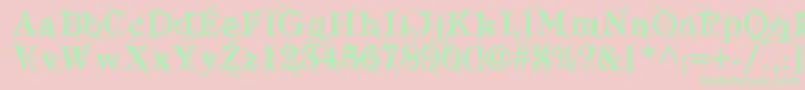 TypographyTiesBold Font – Green Fonts on Pink Background