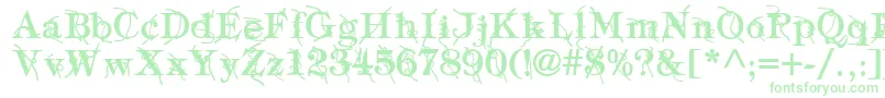 TypographyTiesBold Font – Green Fonts on White Background