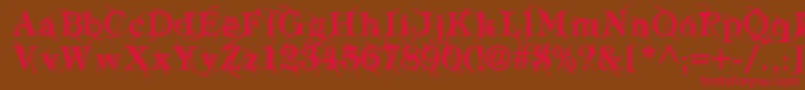 TypographyTiesBold Font – Red Fonts on Brown Background