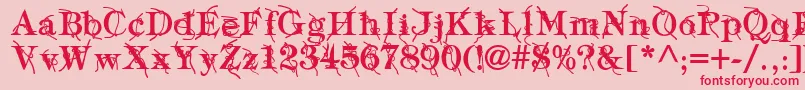 fuente TypographyTiesBold – Fuentes Rojas Sobre Fondo Rosa