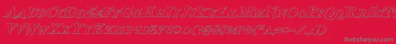 BloodCrowShadowItalic Font – Gray Fonts on Red Background