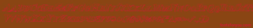 BloodCrowShadowItalic Font – Red Fonts on Brown Background