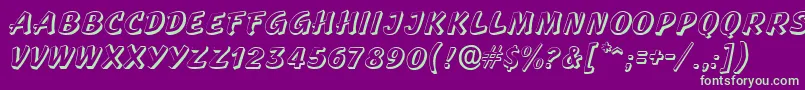 StandoutRegular Font – Green Fonts on Purple Background