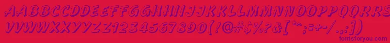 StandoutRegular Font – Purple Fonts on Red Background