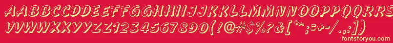 StandoutRegular Font – Yellow Fonts on Red Background