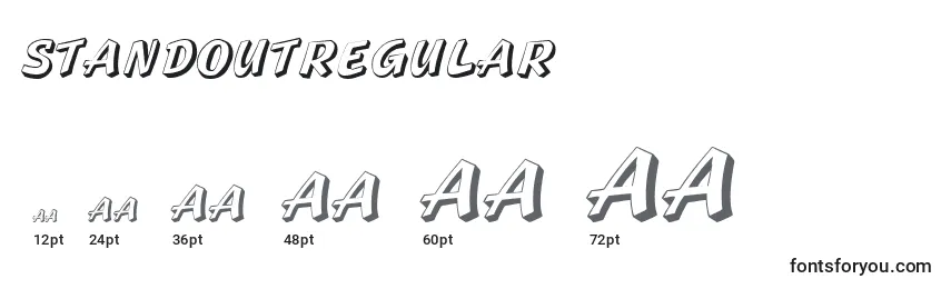 StandoutRegular Font Sizes