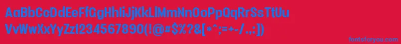 Vacersansboldpersonal Font – Blue Fonts on Red Background