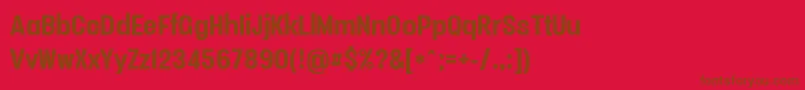 More about Vacersansboldpersonal Font Vacersansboldpersonal Font – Brown Fonts on Red Background