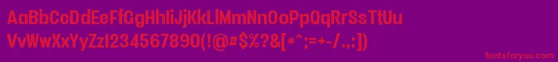 Vacersansboldpersonal Font – Red Fonts on Purple Background