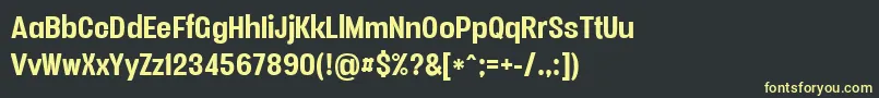 Vacersansboldpersonal Font – Yellow Fonts on Black Background