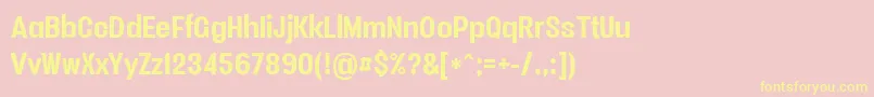 Vacersansboldpersonal Font – Yellow Fonts on Pink Background