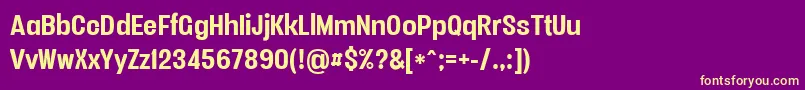 Vacersansboldpersonal Font – Yellow Fonts on Purple Background