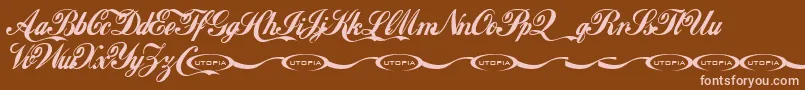 Шрифт Ft64 – розовые шрифты на коричневом фоне