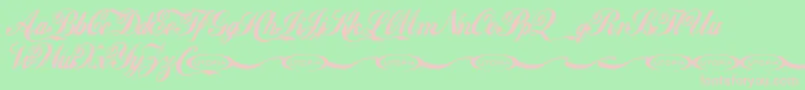 Ft64-fontti – vaaleanpunaiset fontit vihreällä taustalla