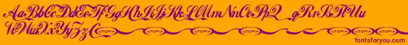Шрифт Ft64 – фиолетовые шрифты на оранжевом фоне