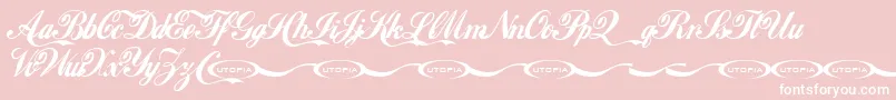 フォントFt64 – ピンクの背景に白い文字