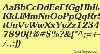 Agsou15 font – Black Fonts On Yellow Background