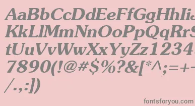 Agsou15 font – Gray Fonts On Pink Background