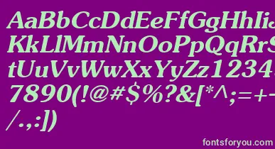 Agsou15 font – Green Fonts On Purple Background